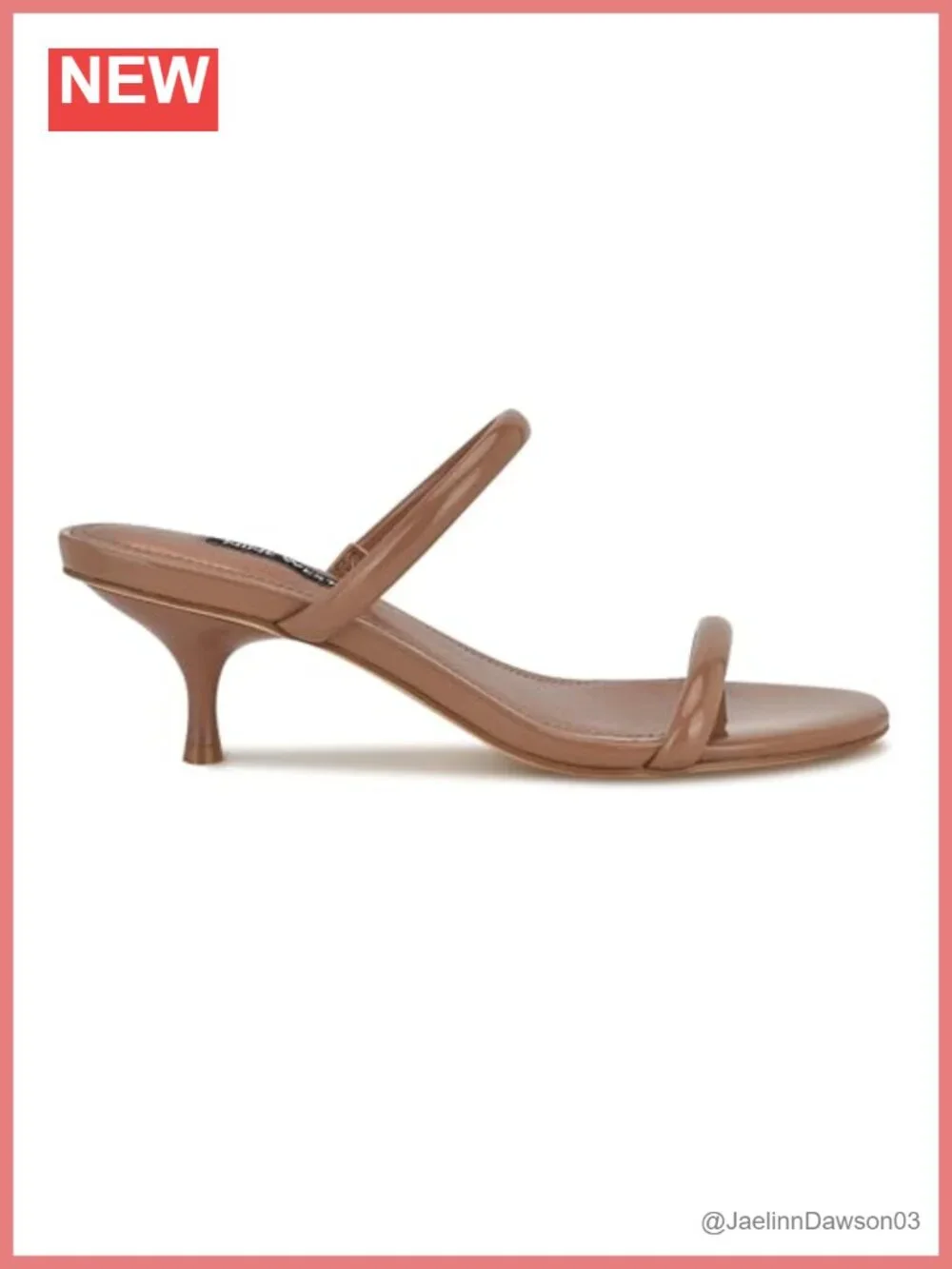 Nine West Berri Women's Heeled Sandals Faux Patent Leather Slip-On Stiletto